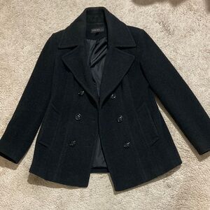 Jason Kole Black Women’s Double Breasted Pea Coat Size XS